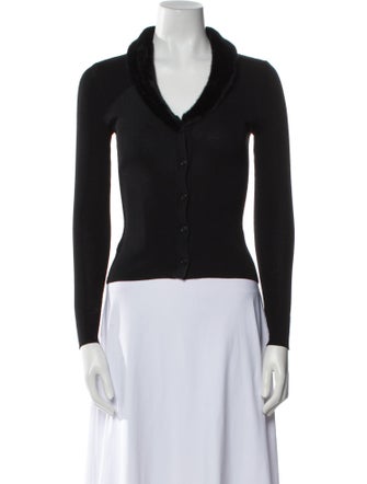 Staud V-Neck Long Sleeve Crop Top