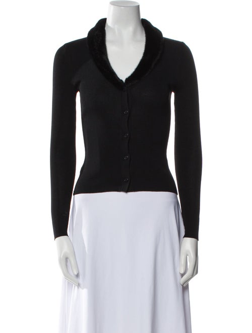 Staud V-Neck Long Sleeve Crop Top