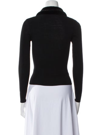 Staud V-Neck Long Sleeve Crop Top