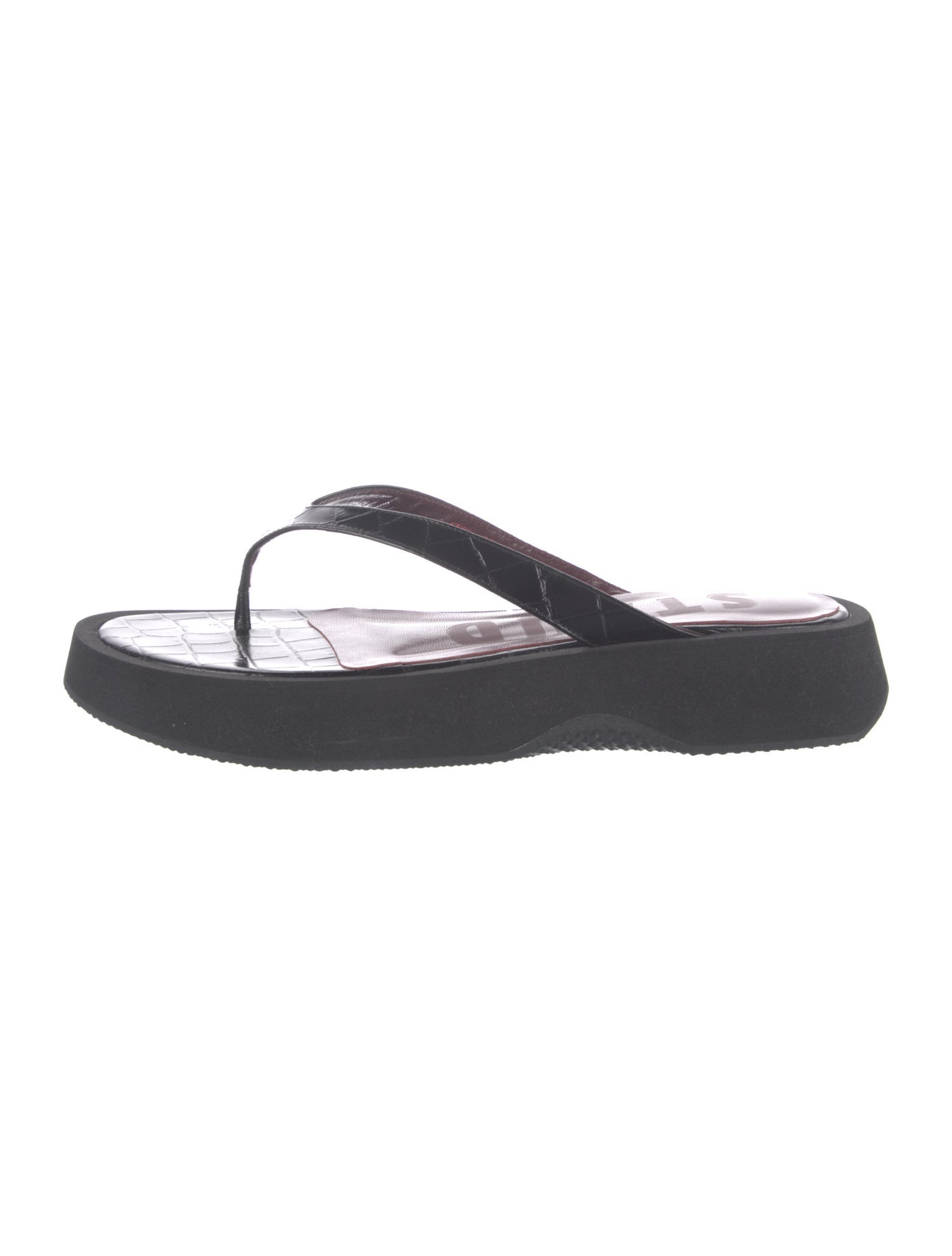 Staud Leather Flip Flops