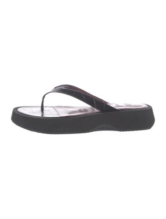 Staud Leather Flip Flops