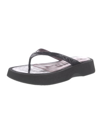Staud Leather Flip Flops