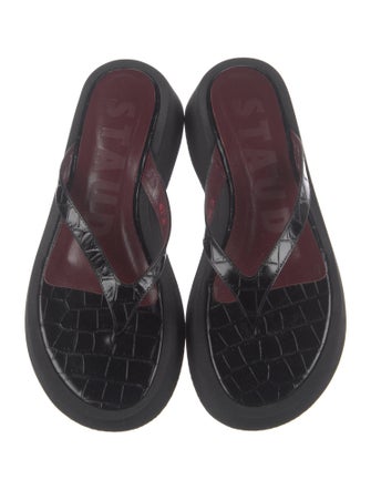 Staud Leather Flip Flops