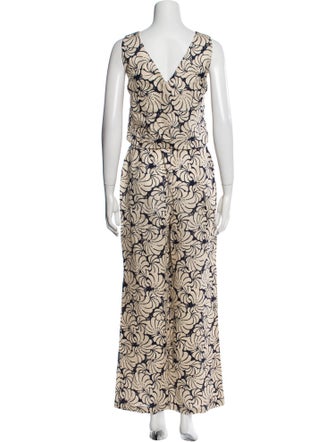 Staud Linen Printed Pant Set