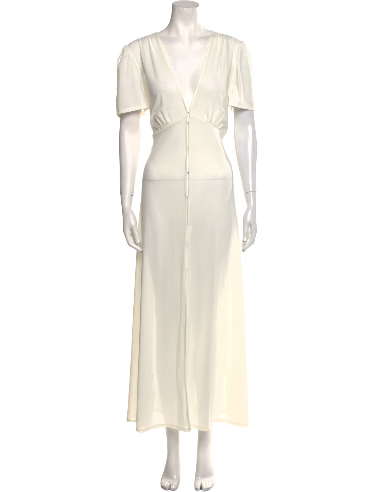 Staud V-Neck Long Dress