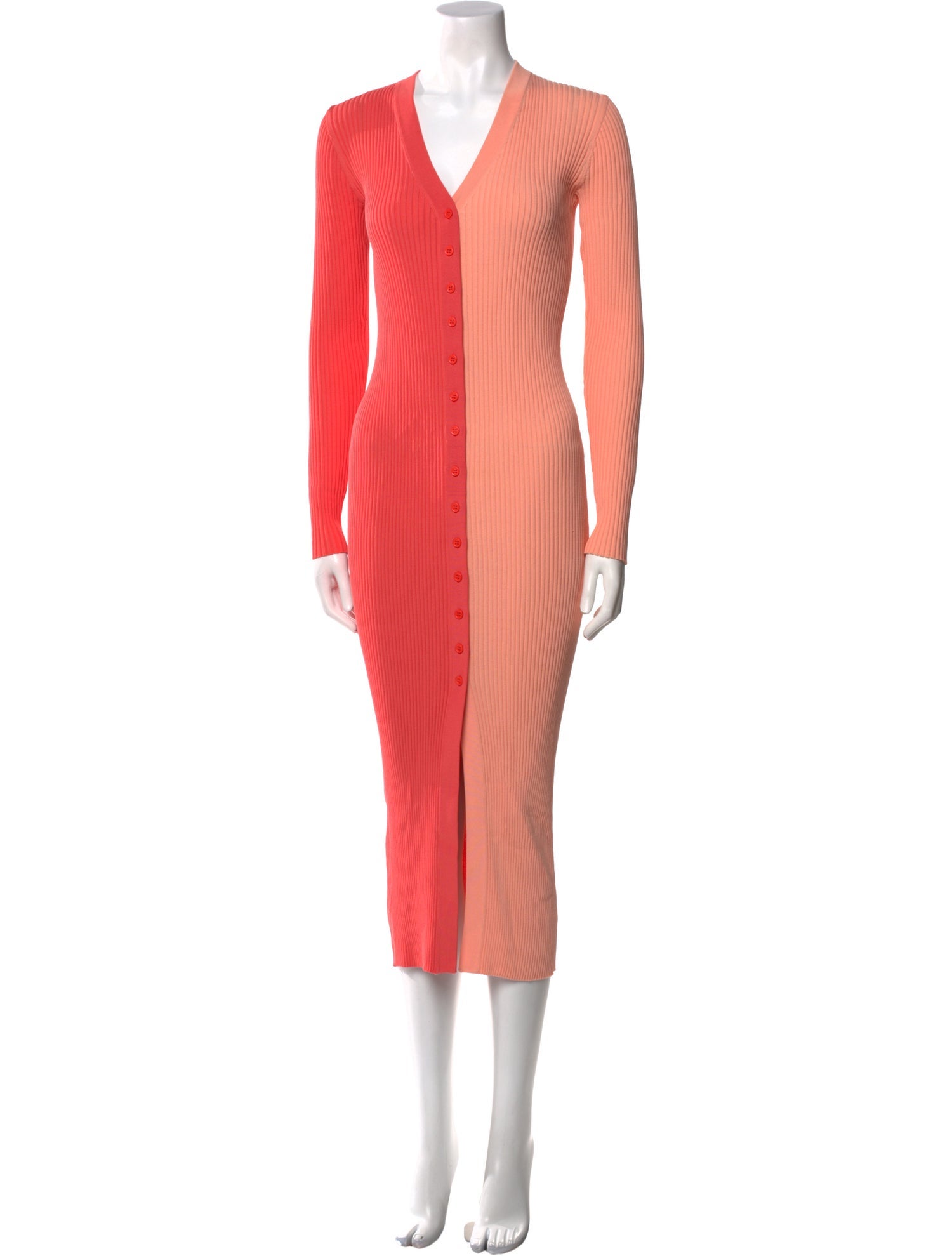 Staud V-Neck Long Dress