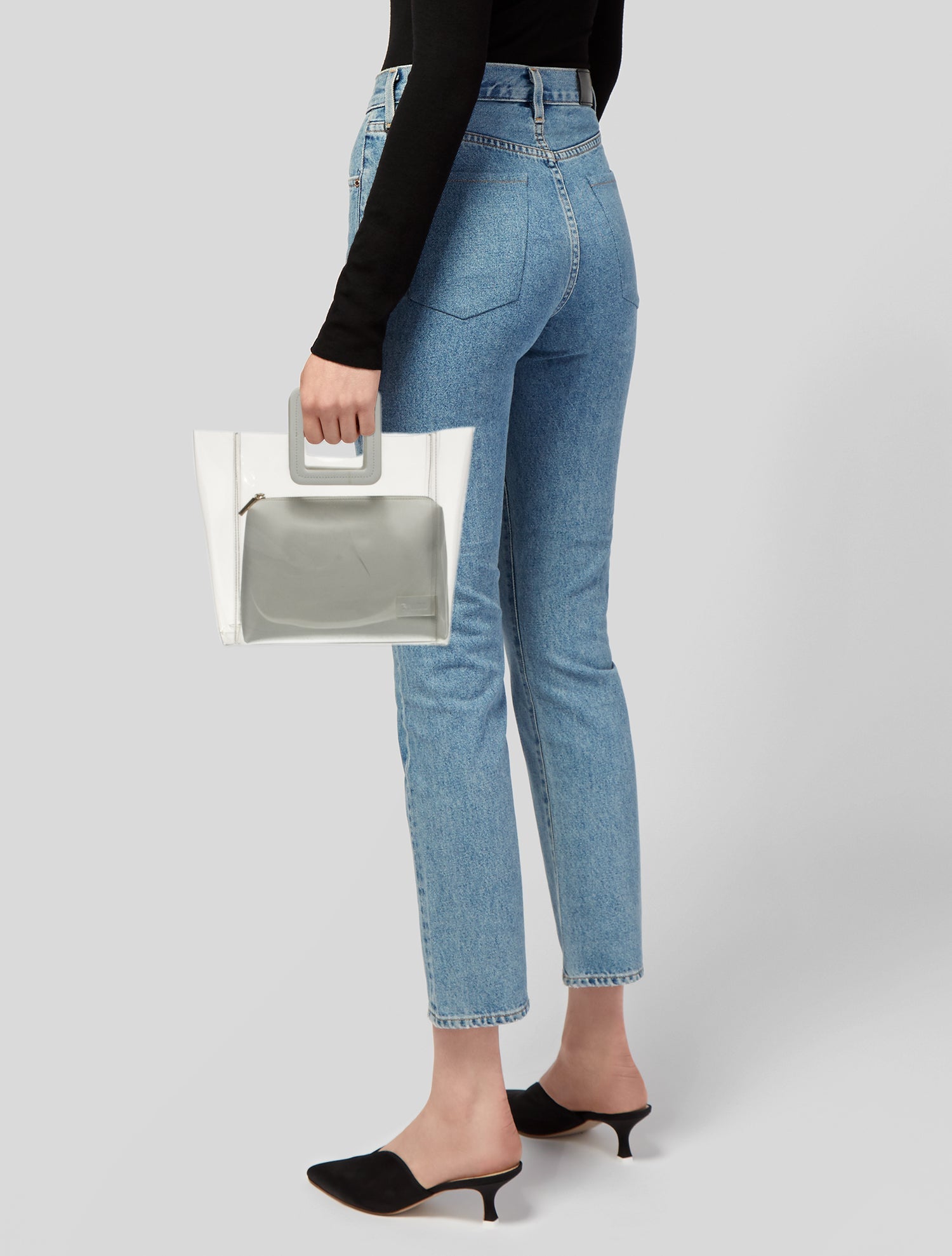 Staud PVC Top Handle Bag