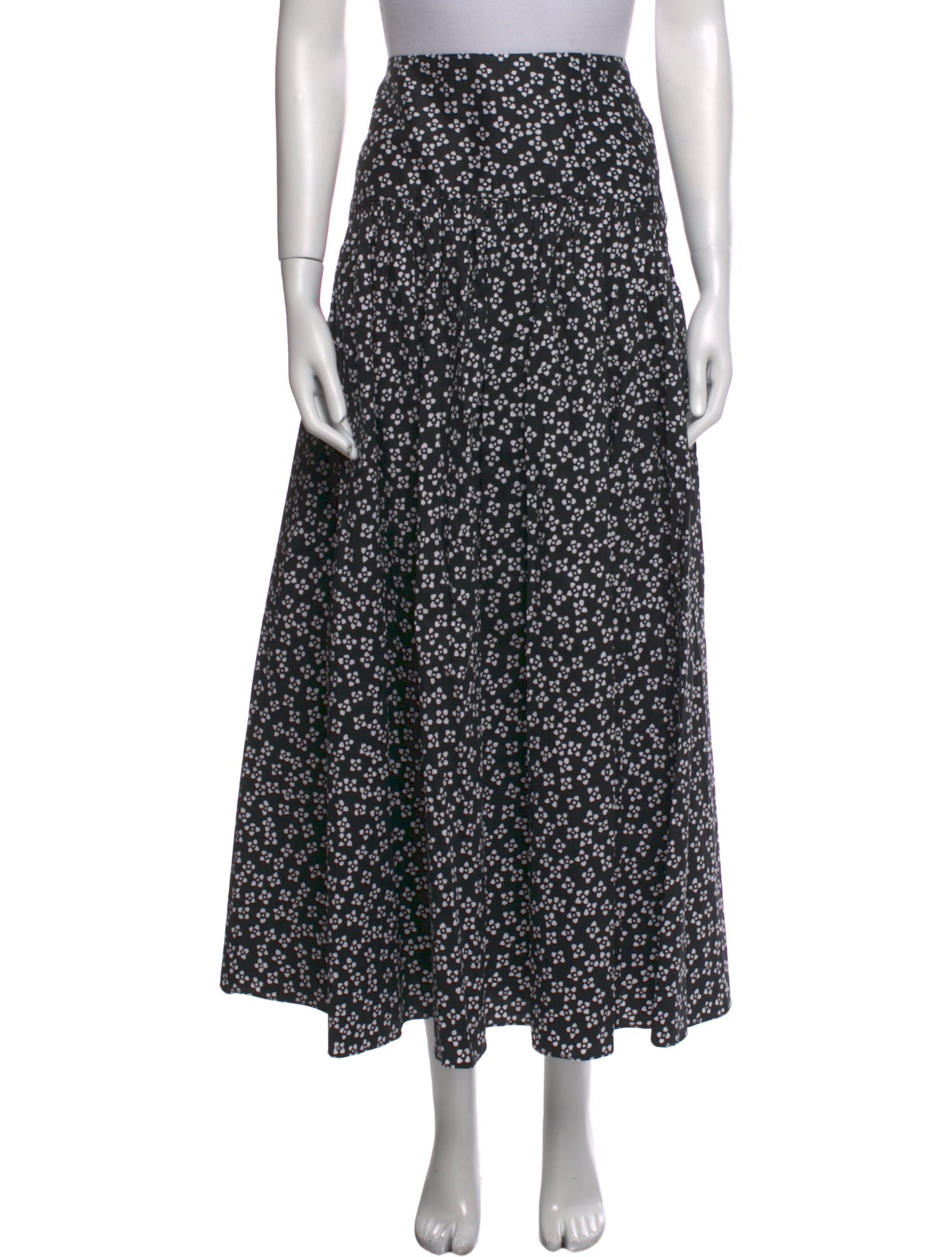 Staud Floral Print Long Skirt