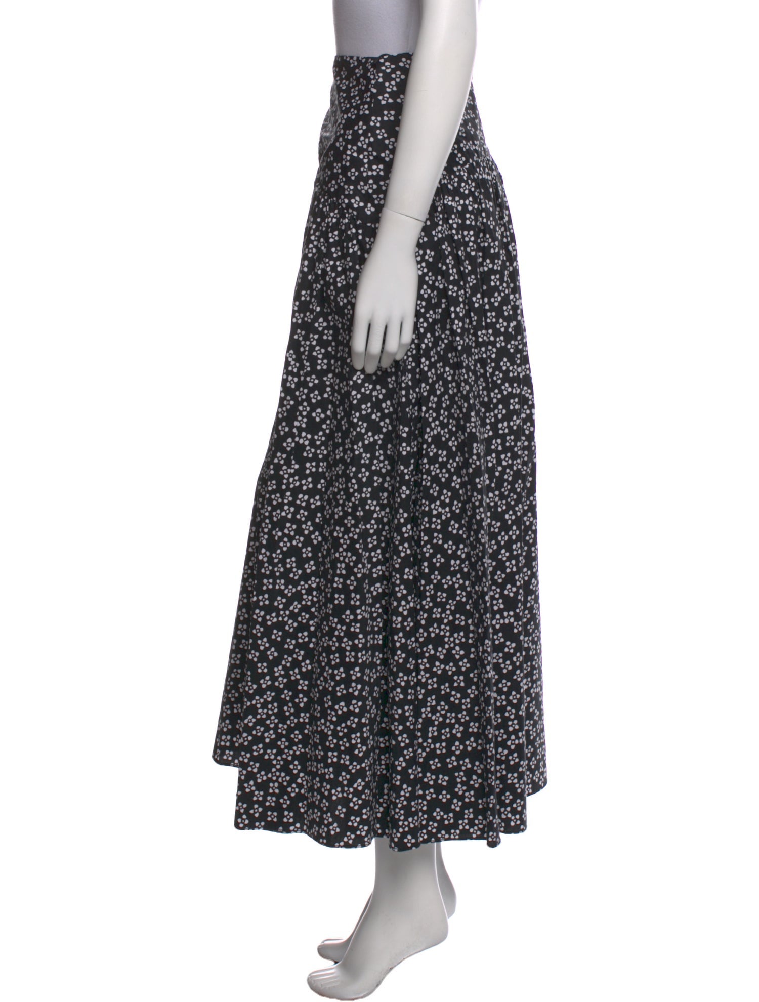 Staud Floral Print Long Skirt