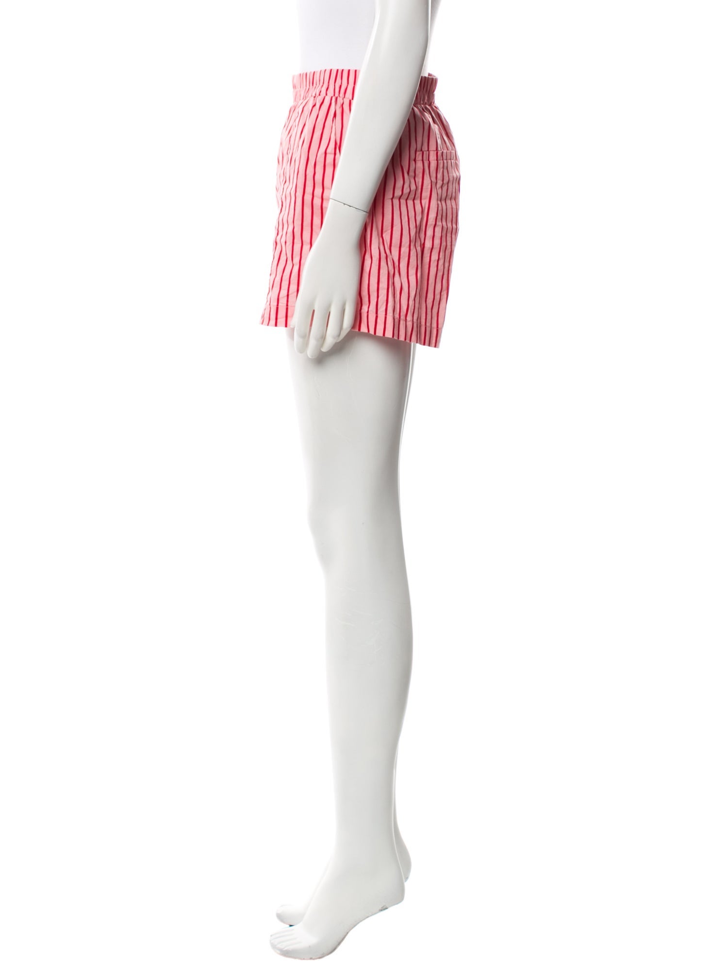 Staud Striped Mini Shorts