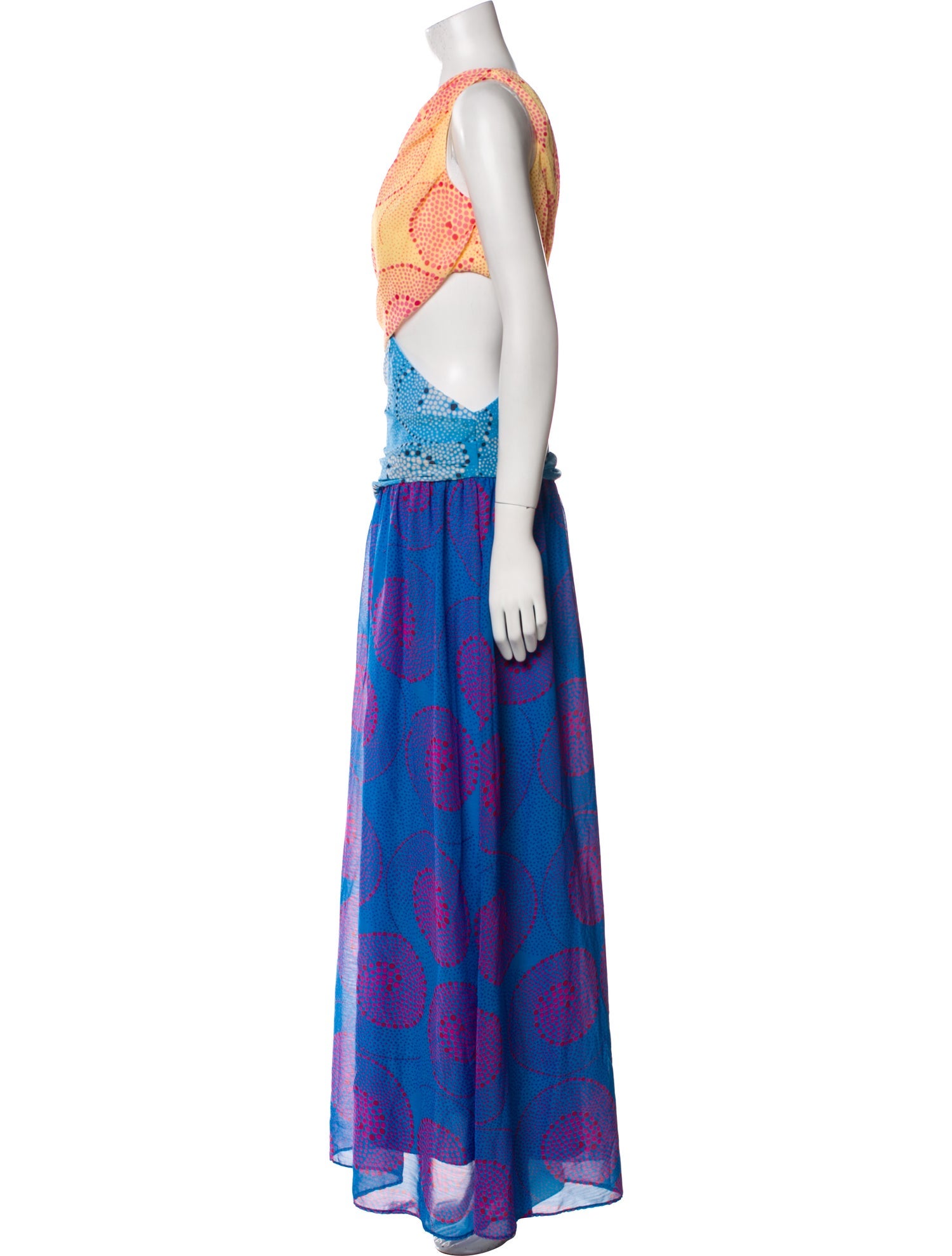 Staud Printed Long Dress