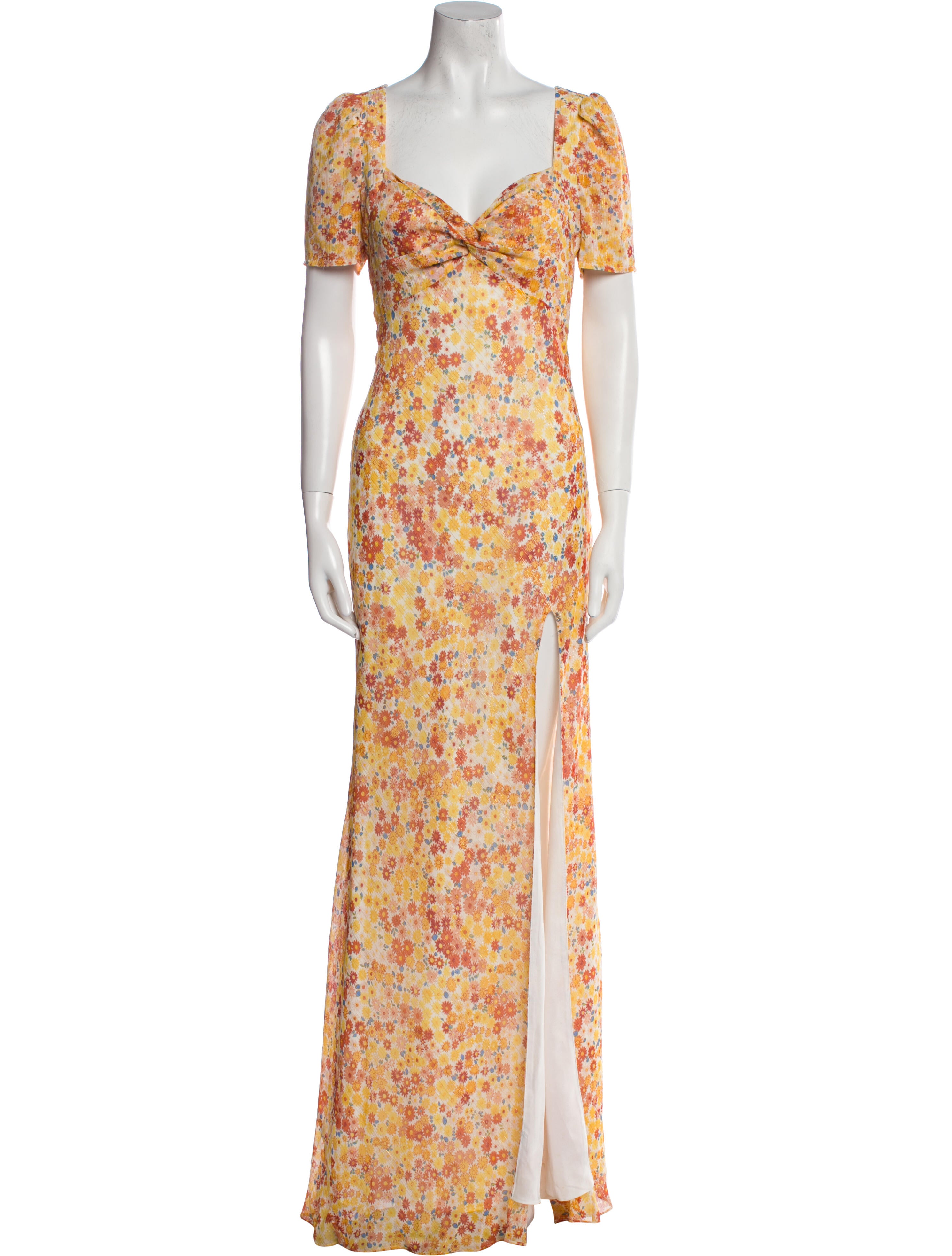 Staud Floral Print Long Dress