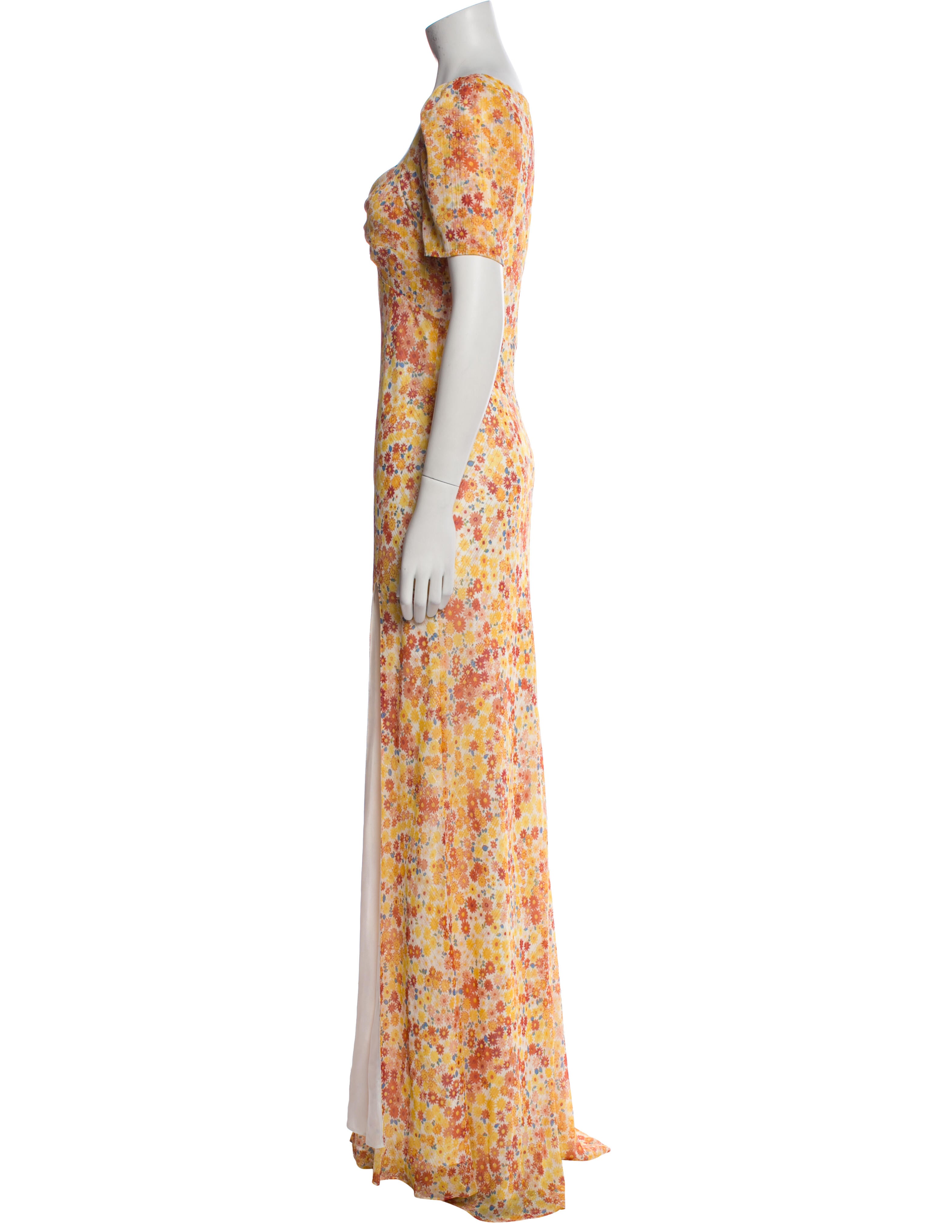 Staud Floral Print Long Dress