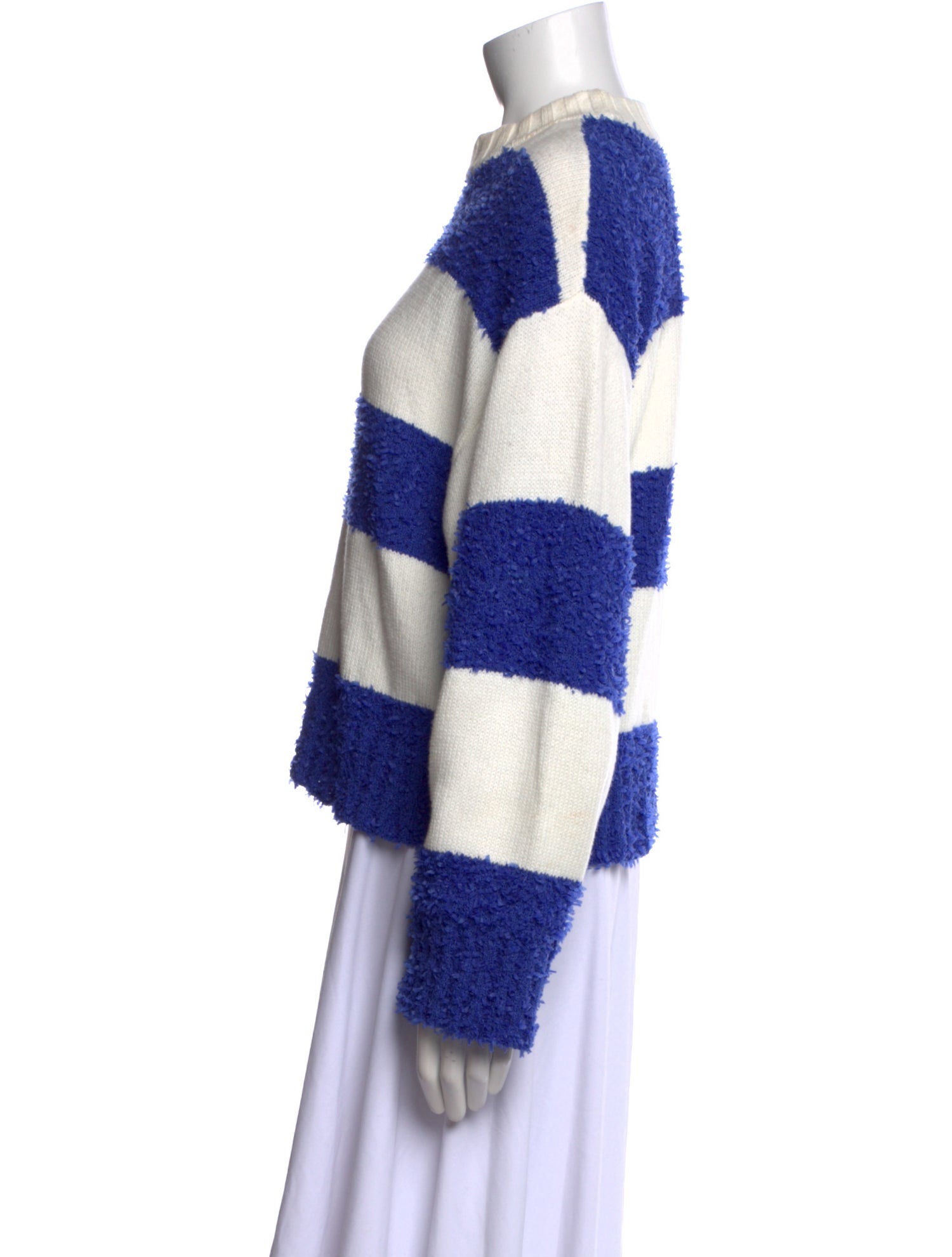 Staud Striped Crew Neck Sweater