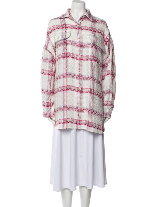 Staud Plaid Print Coat