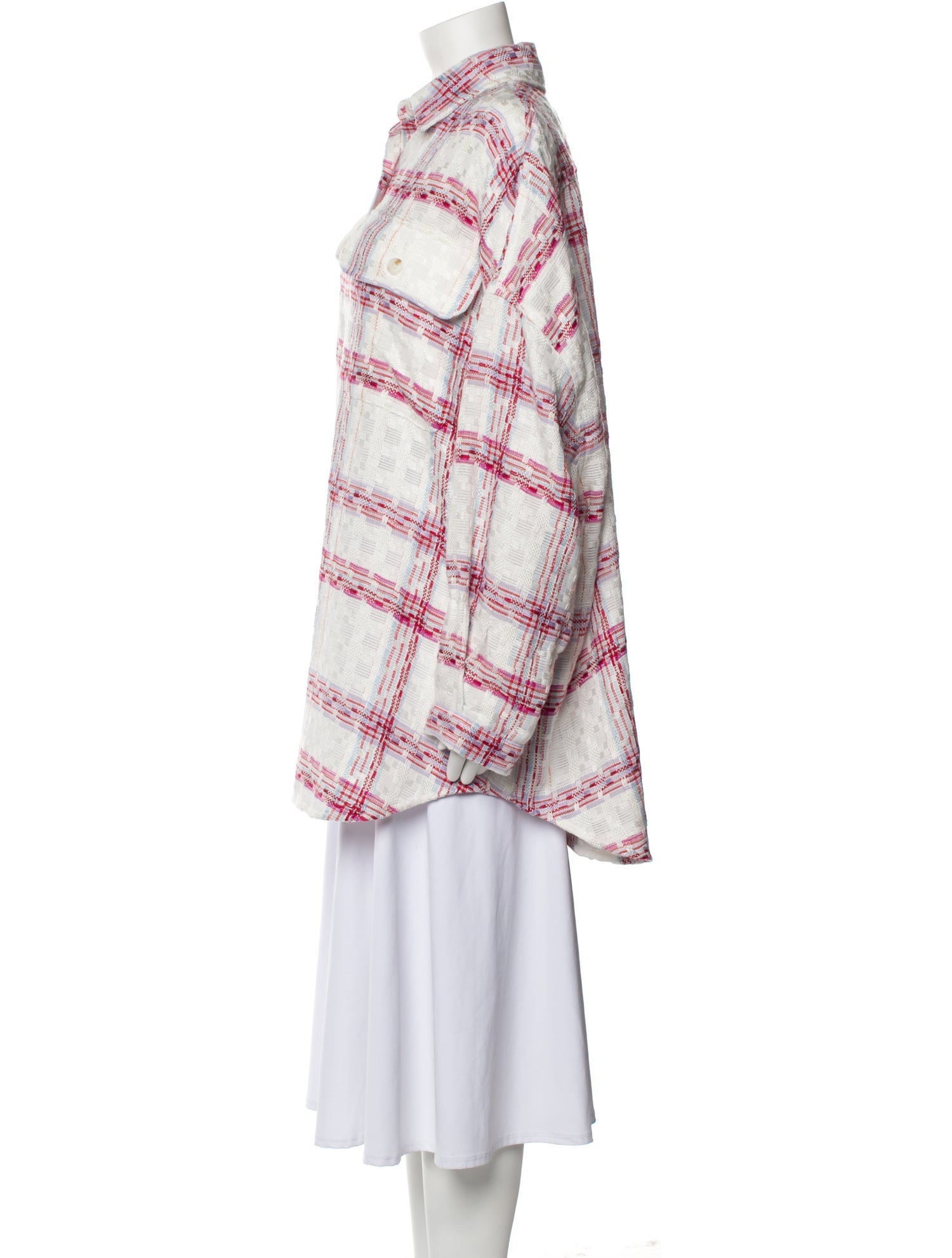 Staud Plaid Print Coat