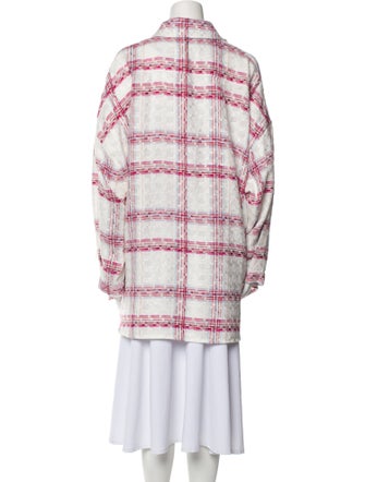 Staud Plaid Print Coat
