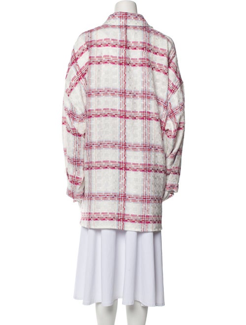 Staud Plaid Print Coat