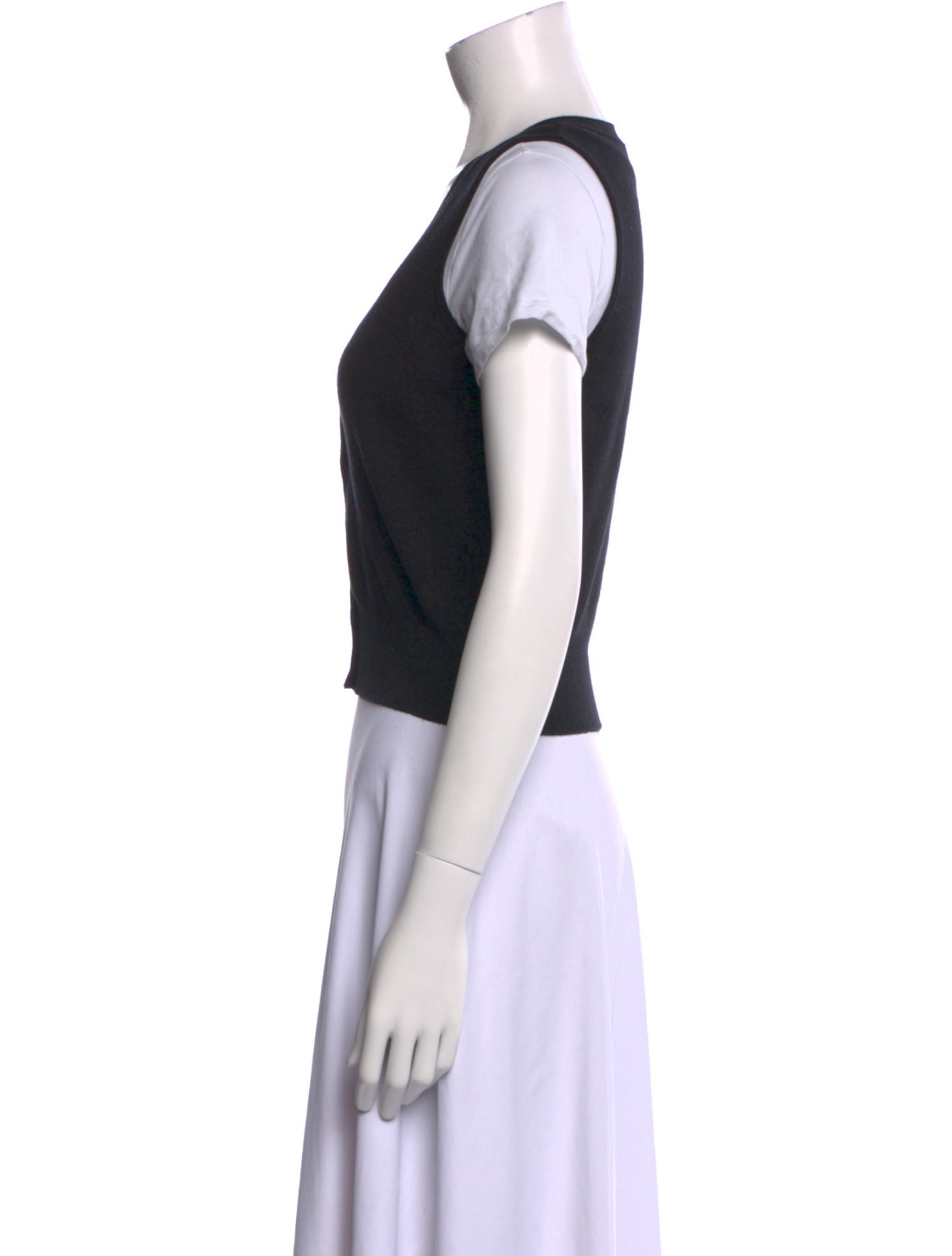 Staud V-Neck Short Sleeve Crop Top