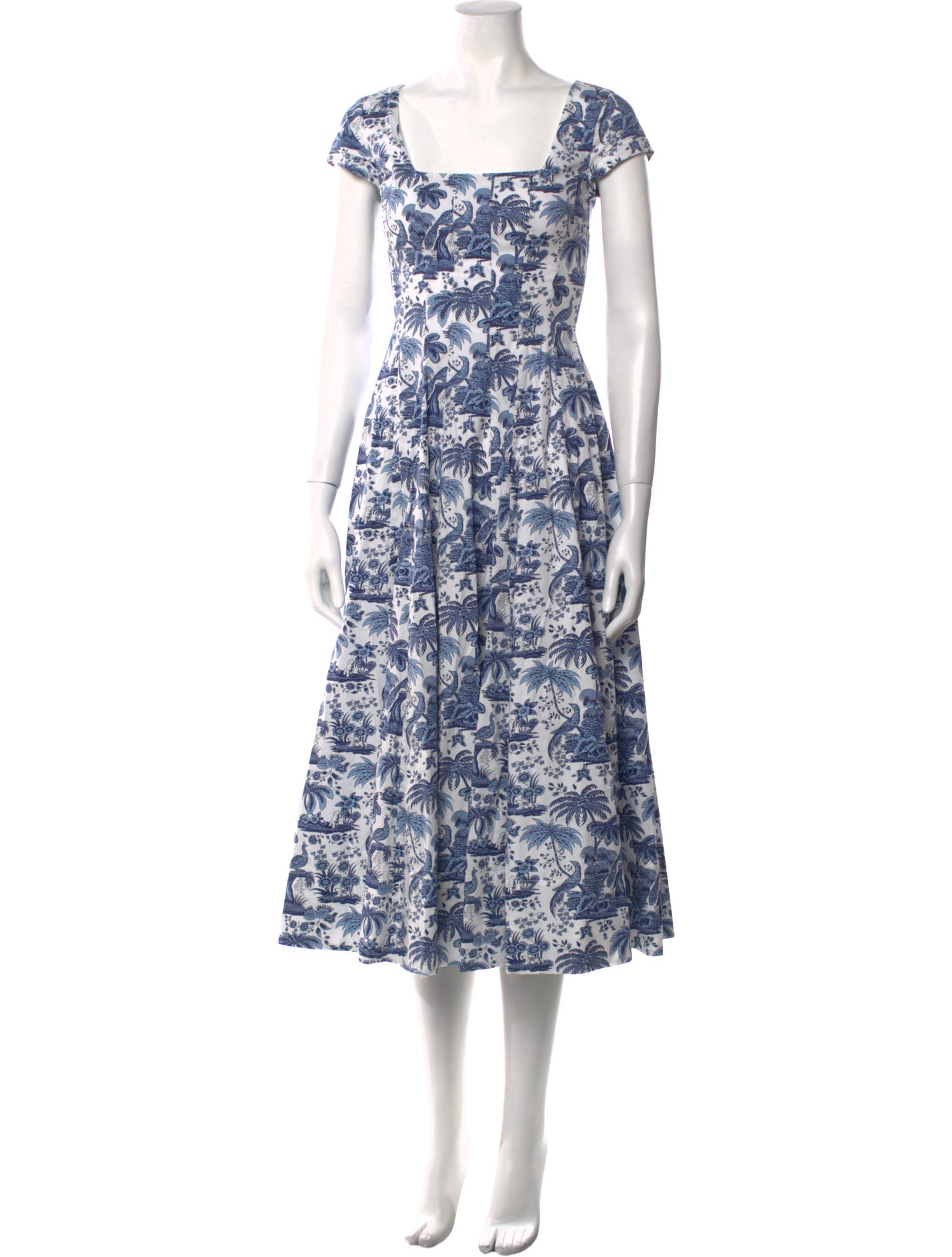 Staud Floral Print Long Dress