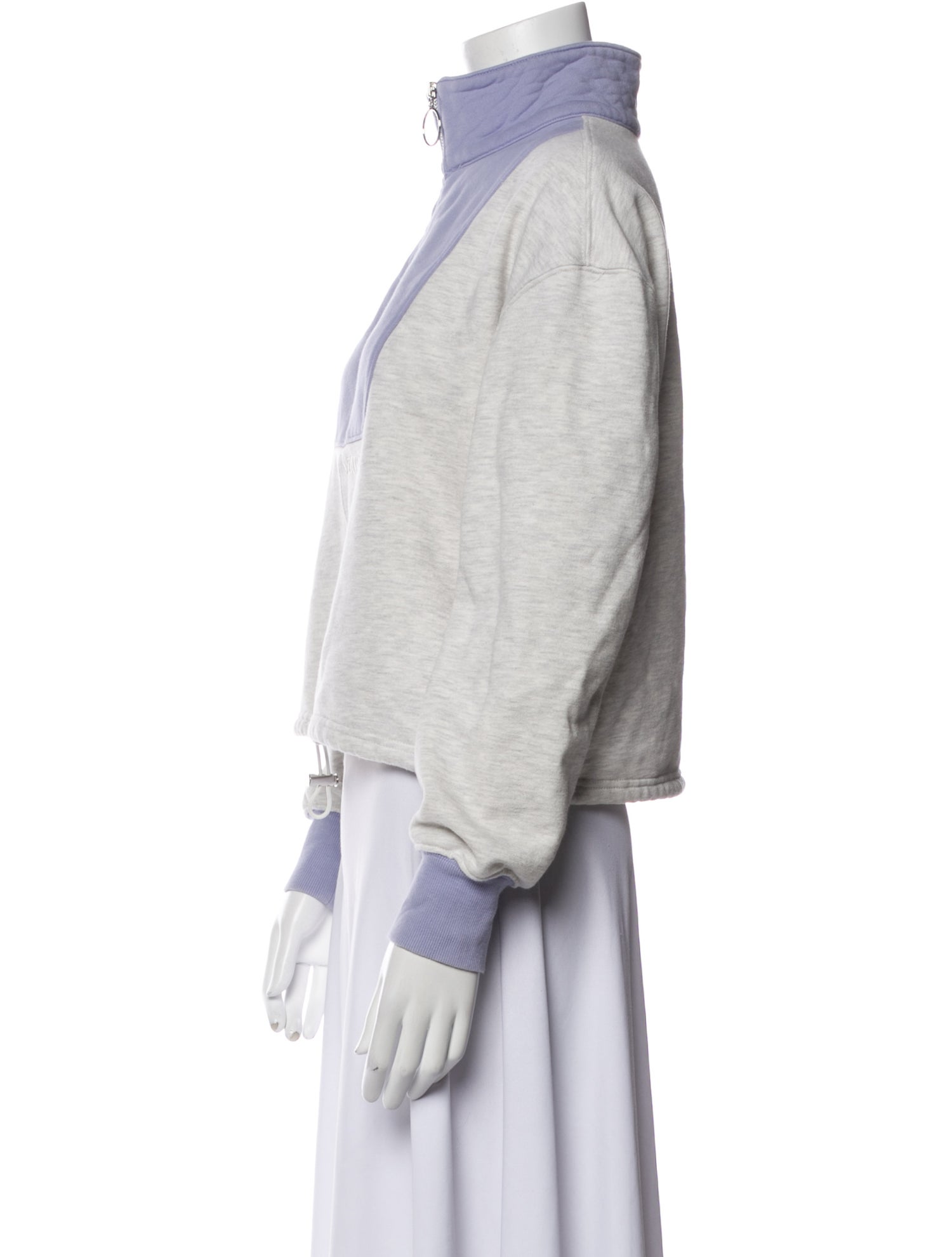 Staud Mock Neck Long Sleeve Sweatshirt