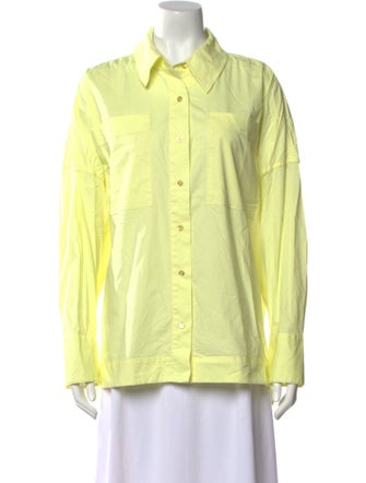 Staud Long Sleeve Button-Up Top