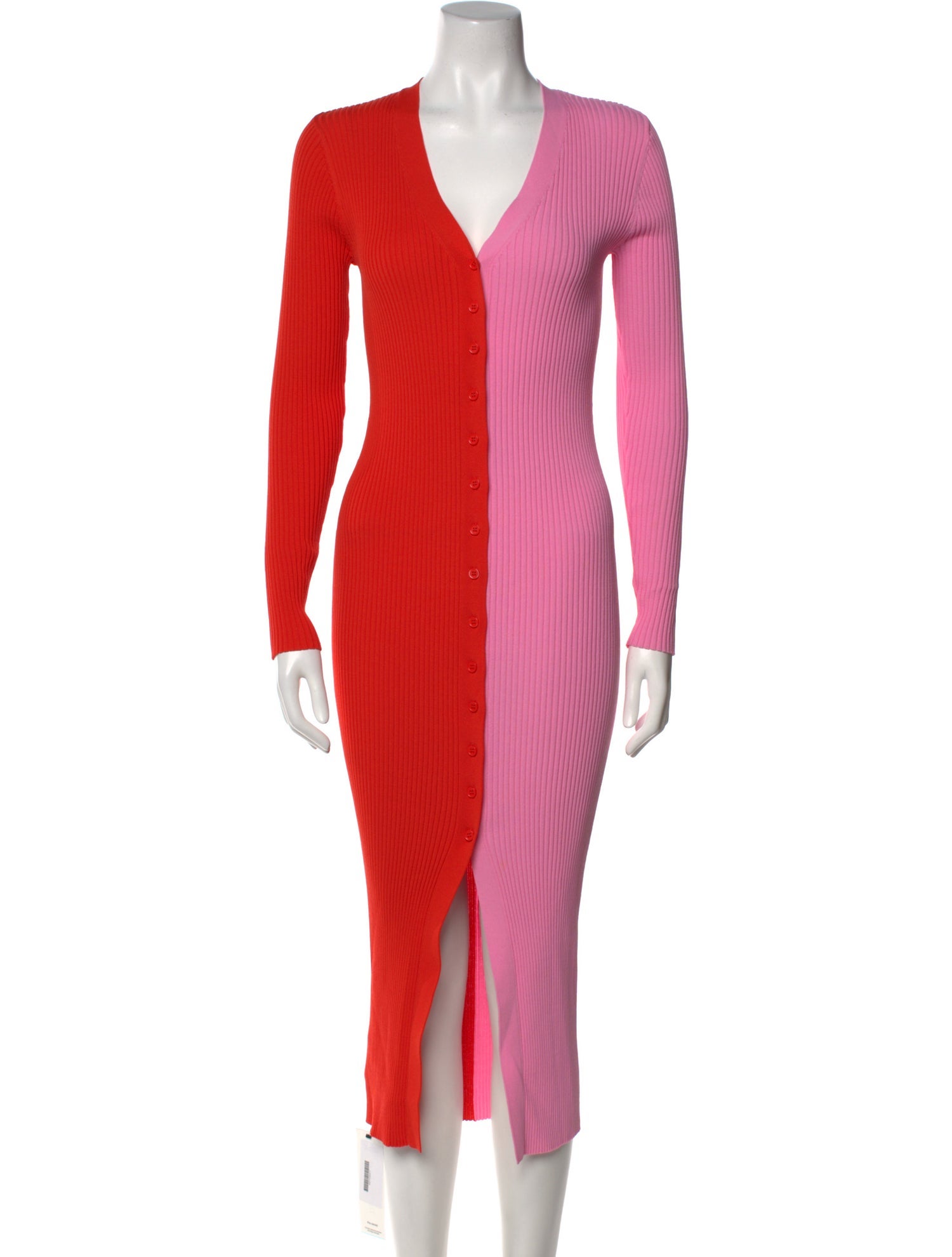 Staud V-Neck Long Dress