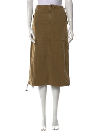 Staud Raw-Edge Trim Midi Length Skirt