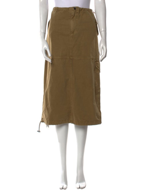 Staud Raw-Edge Trim Midi Length Skirt