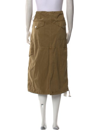 Staud Raw-Edge Trim Midi Length Skirt