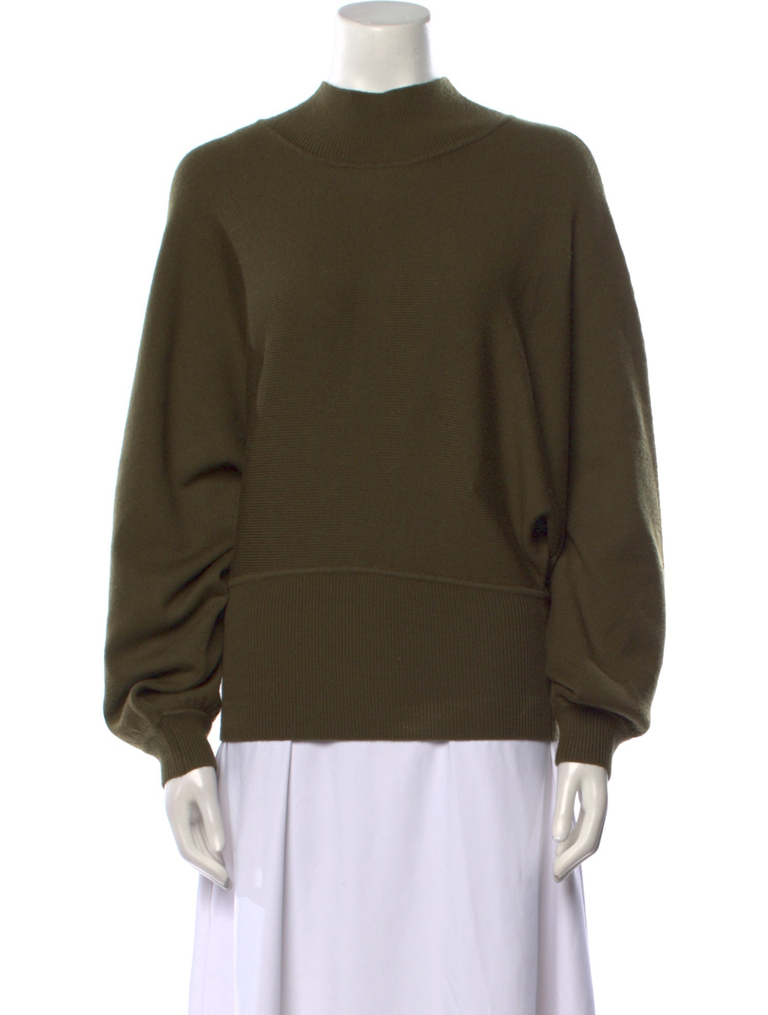 Staud Merino Wool Mock Neck Sweater