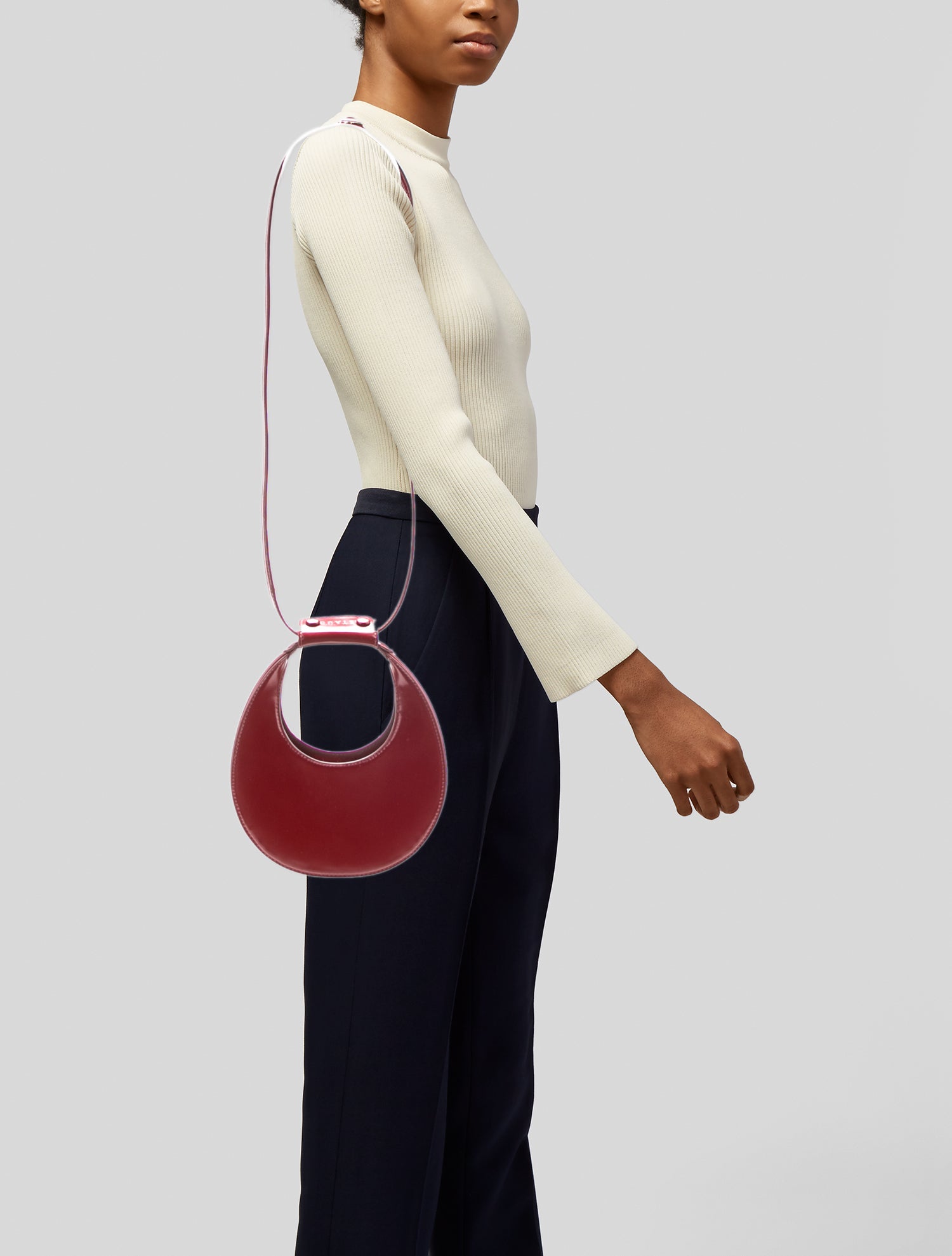 Staud Patent Leather Crossbody Bag