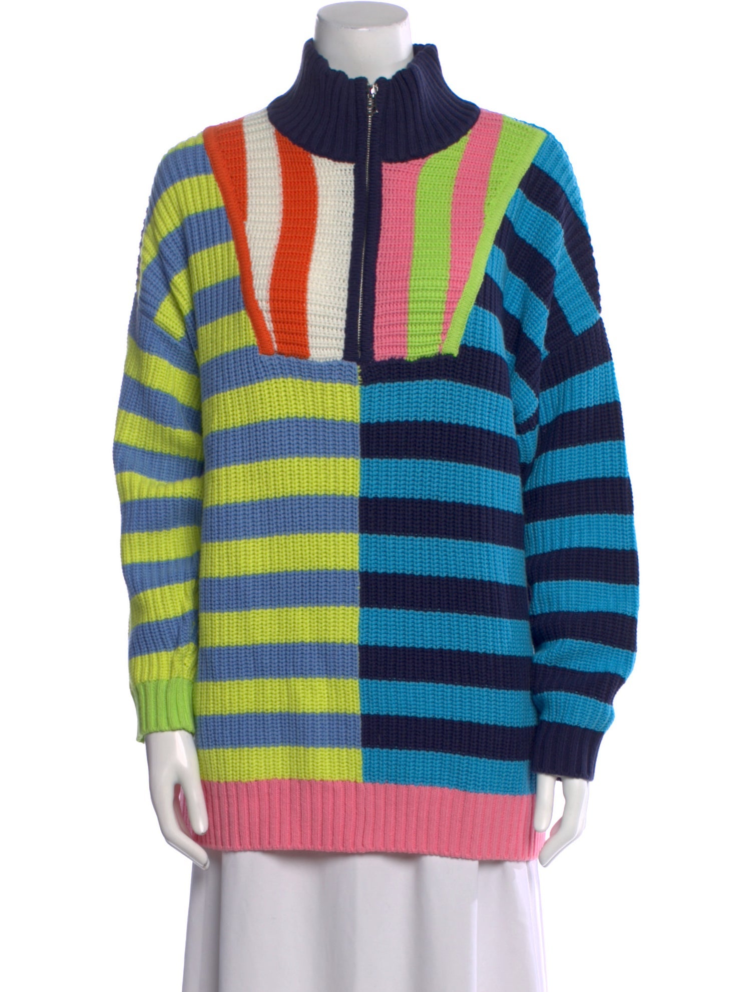 Staud Striped Turtleneck Sweater