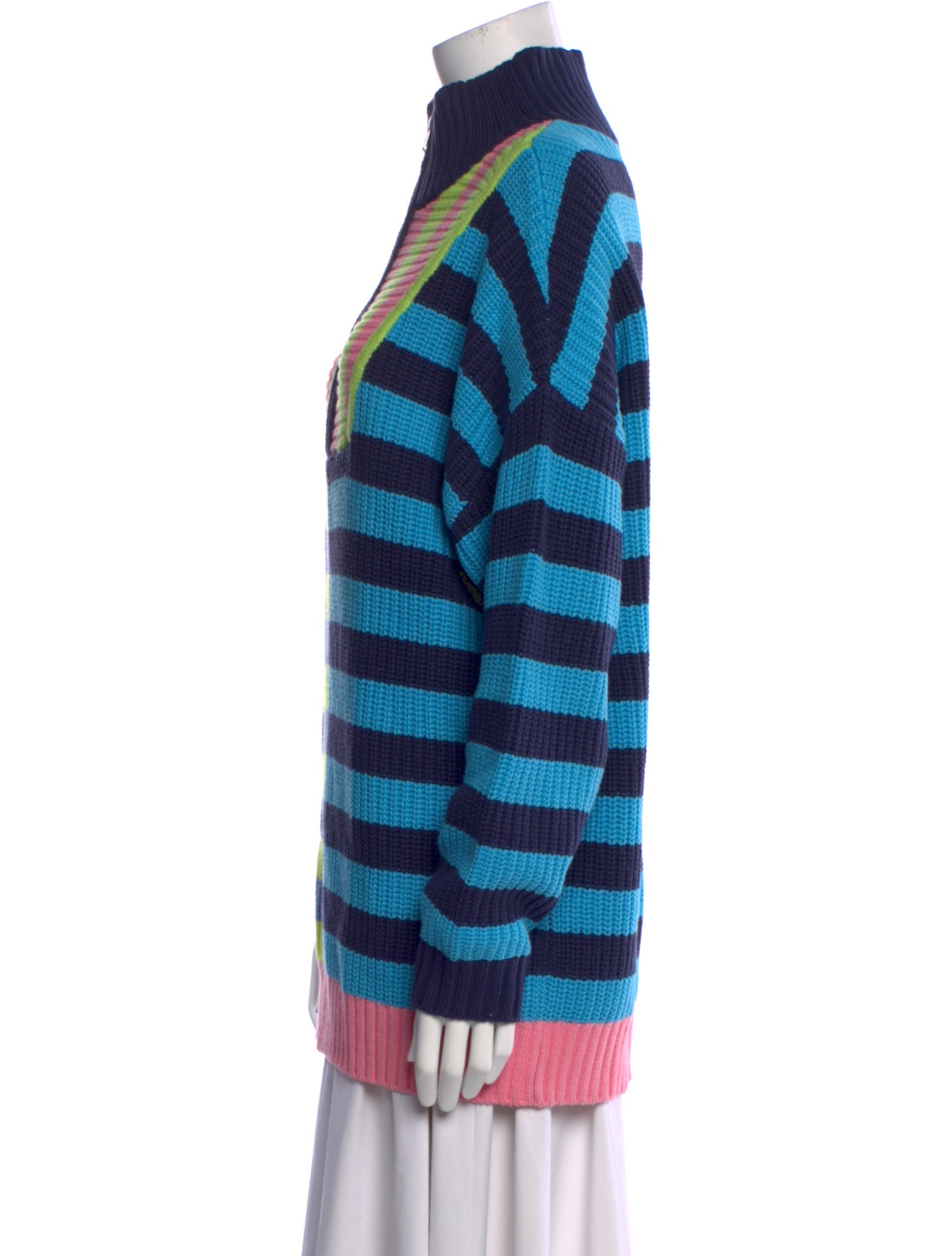 Staud Striped Turtleneck Sweater