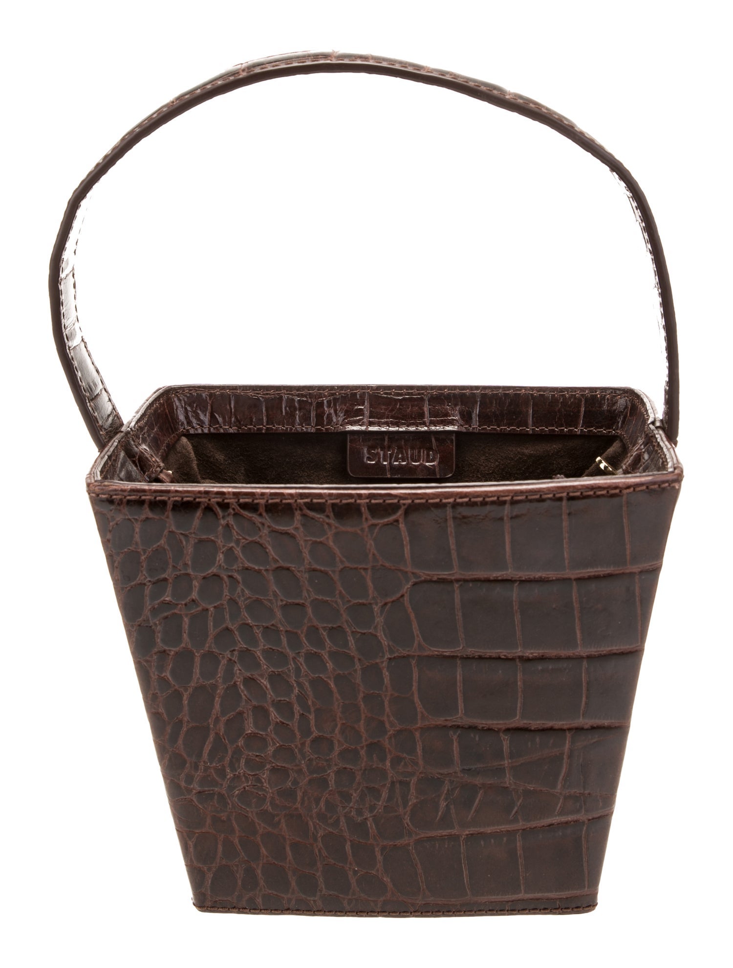 Staud Embossed Leather Bucket Bag