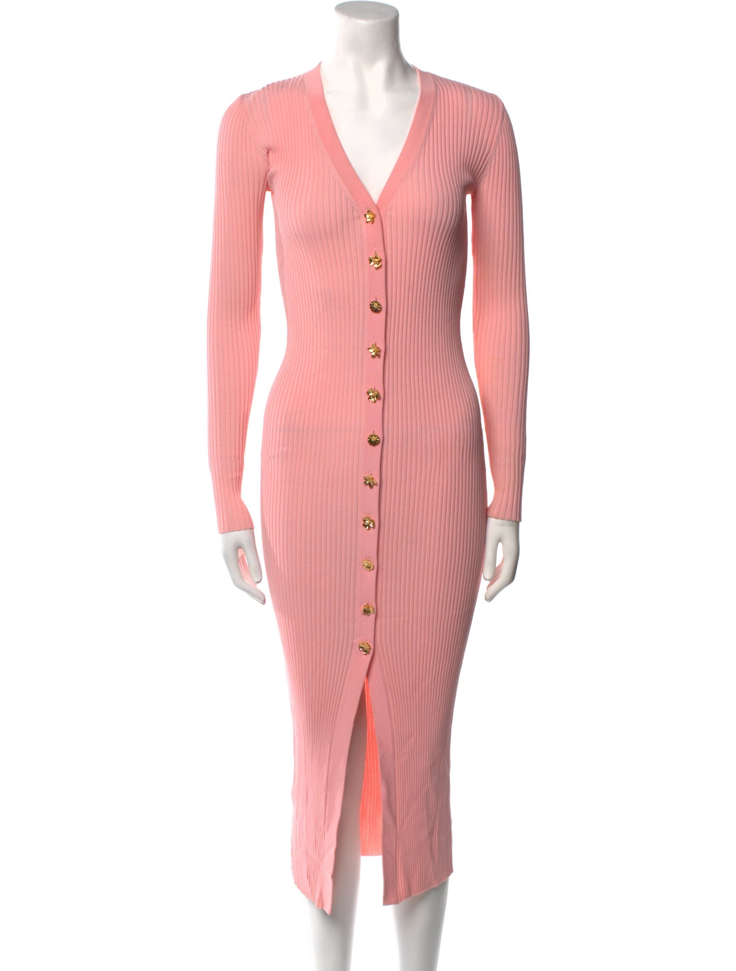 Staud V-Neck Midi Length Dress