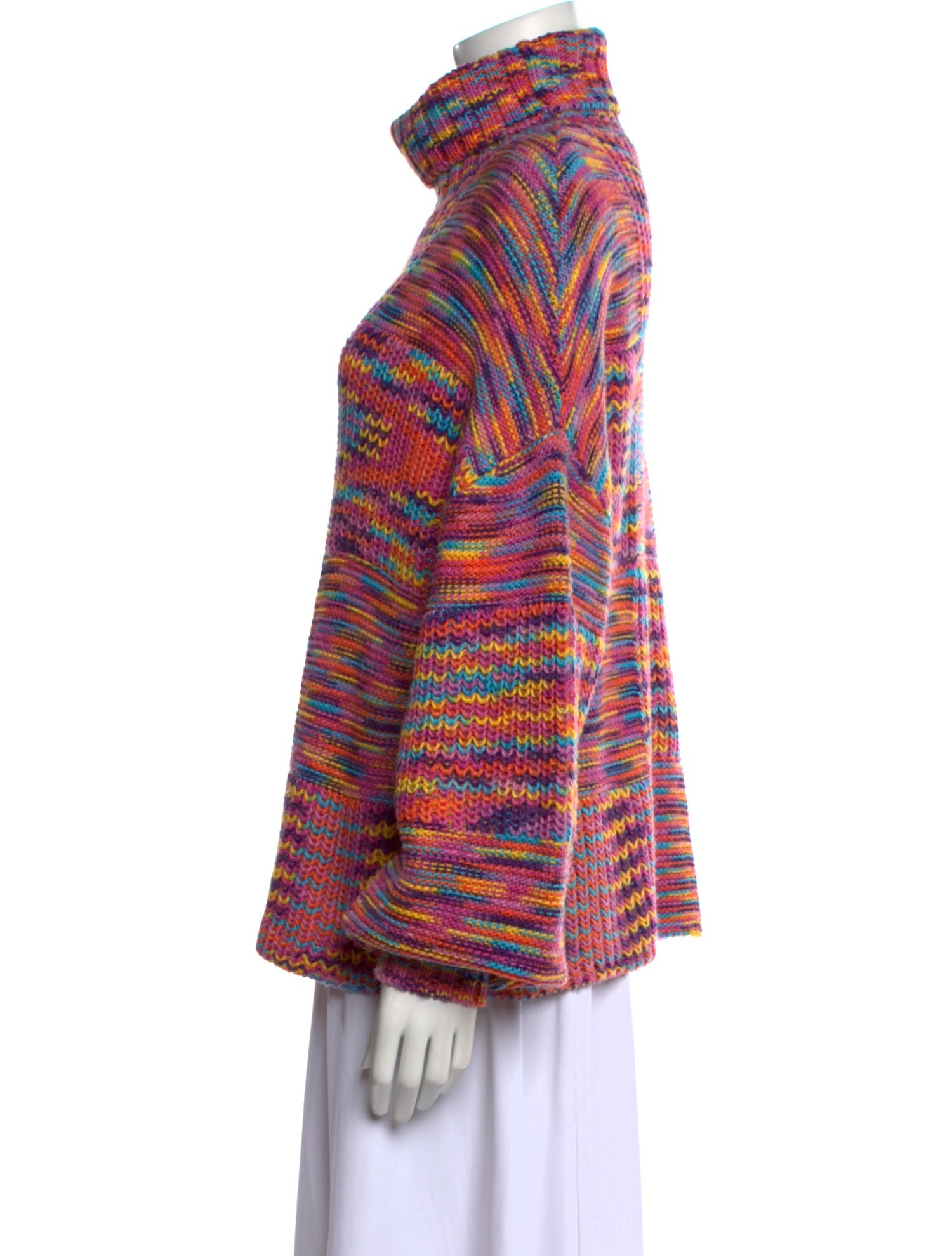 Staud Striped Turtleneck Sweater