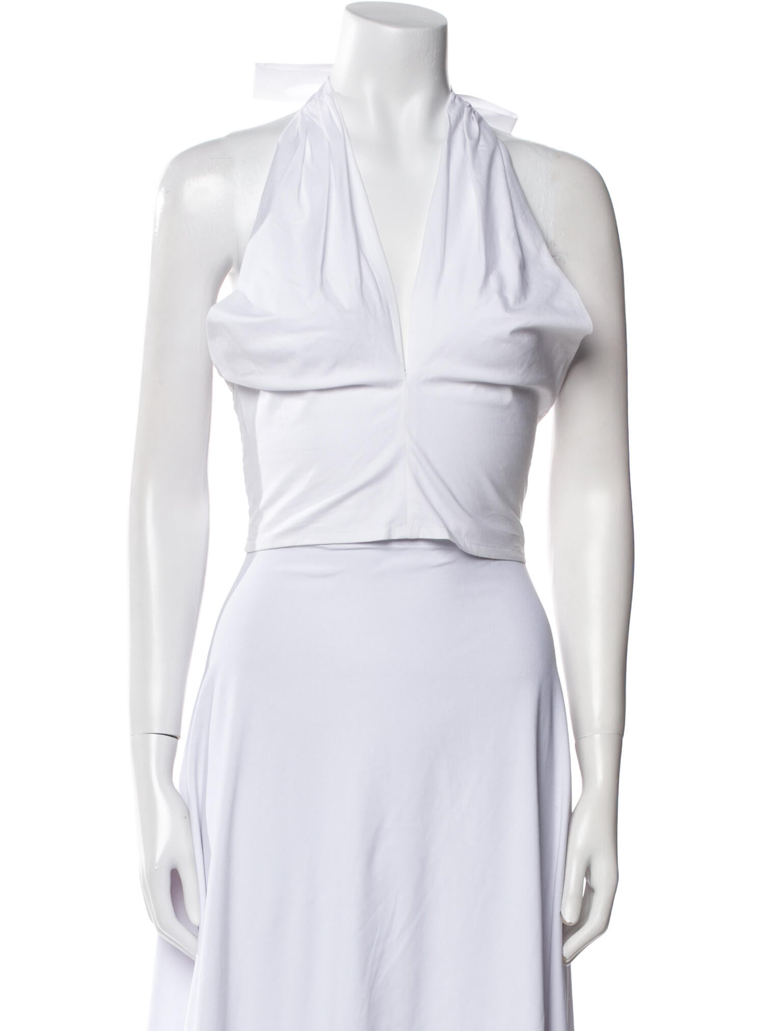 Staud V-Neck Sleeveless Crop Top