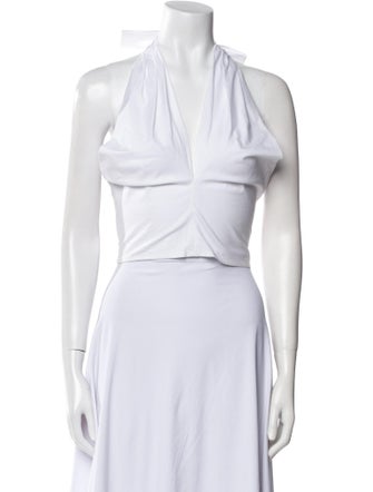 Staud V-Neck Sleeveless Crop Top