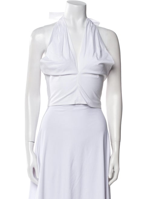 Staud V-Neck Sleeveless Crop Top