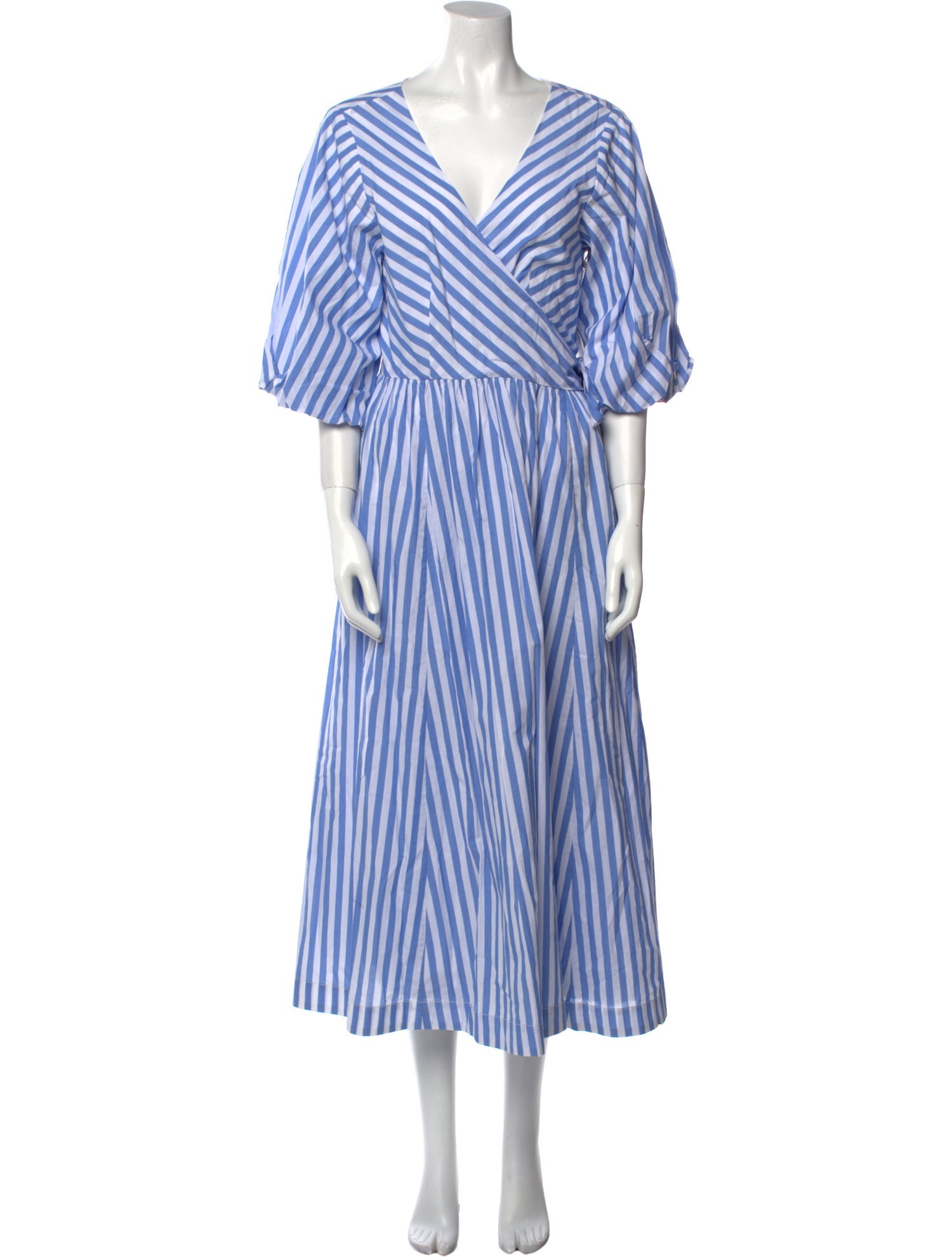 Staud Striped Long Dress
