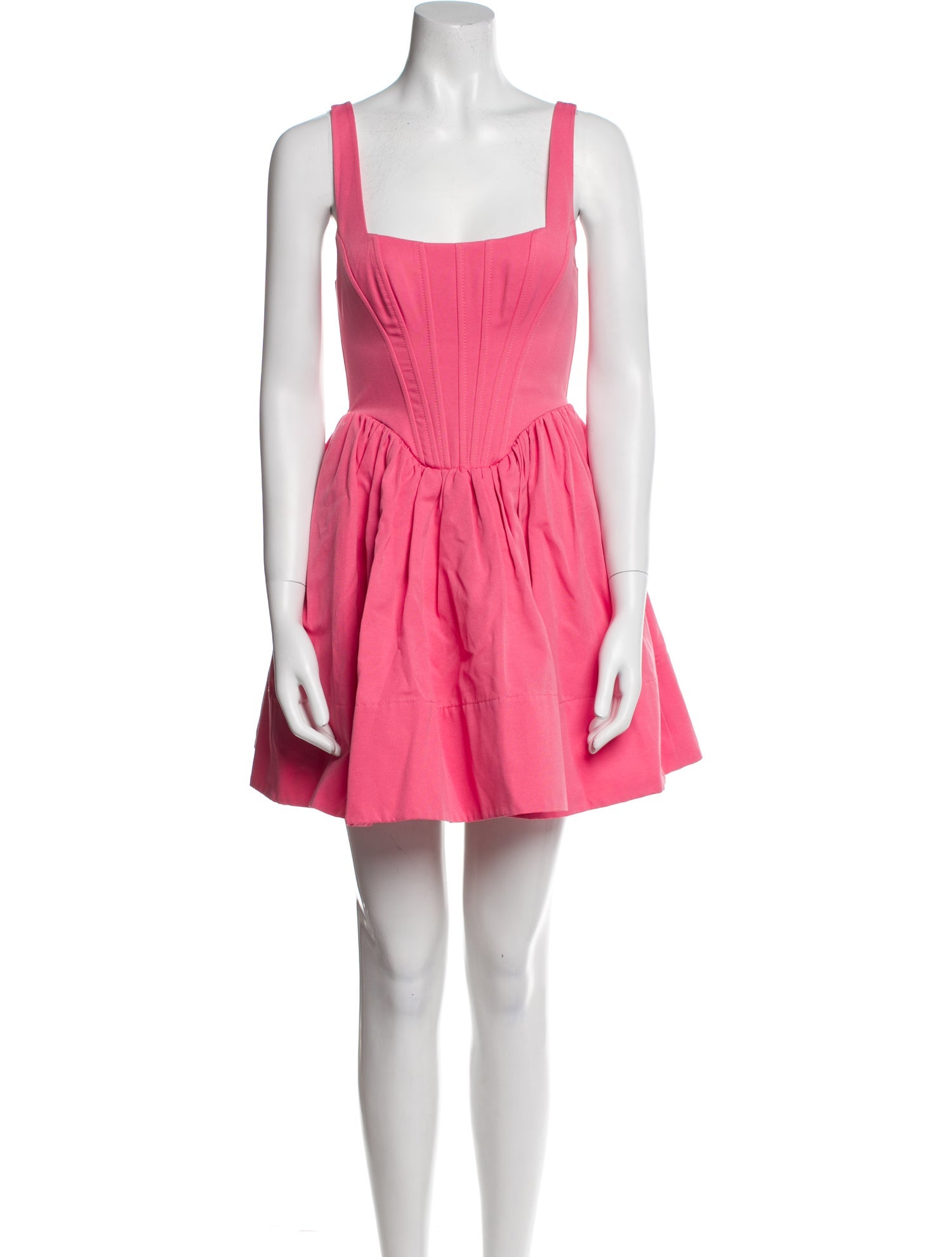 Staud Square Neckline Mini Dress