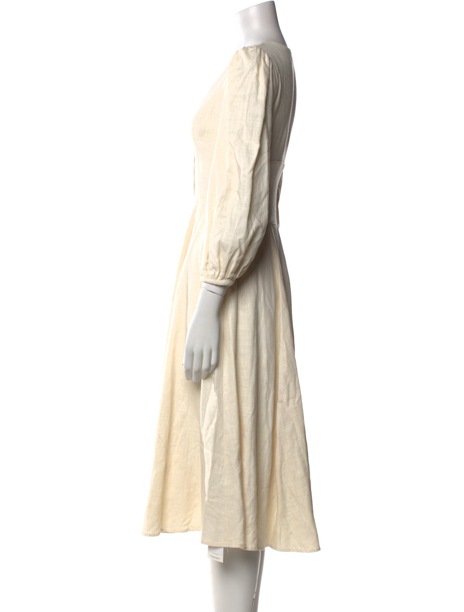 Staud V-Neck Midi Length Dress