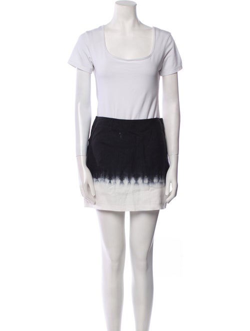 Staud Linen Colorblock Pattern Skirt Set