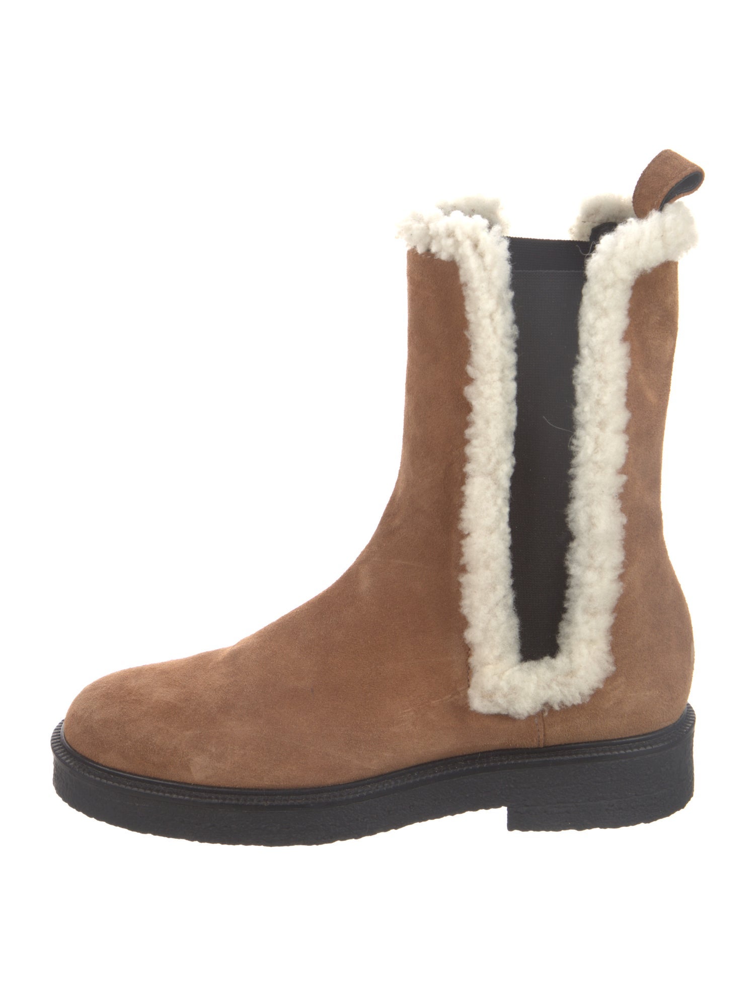 Staud Suede Colorblock Pattern Chelsea Boots