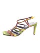Staud Satin Colorblock Pattern Slingback Sandals
