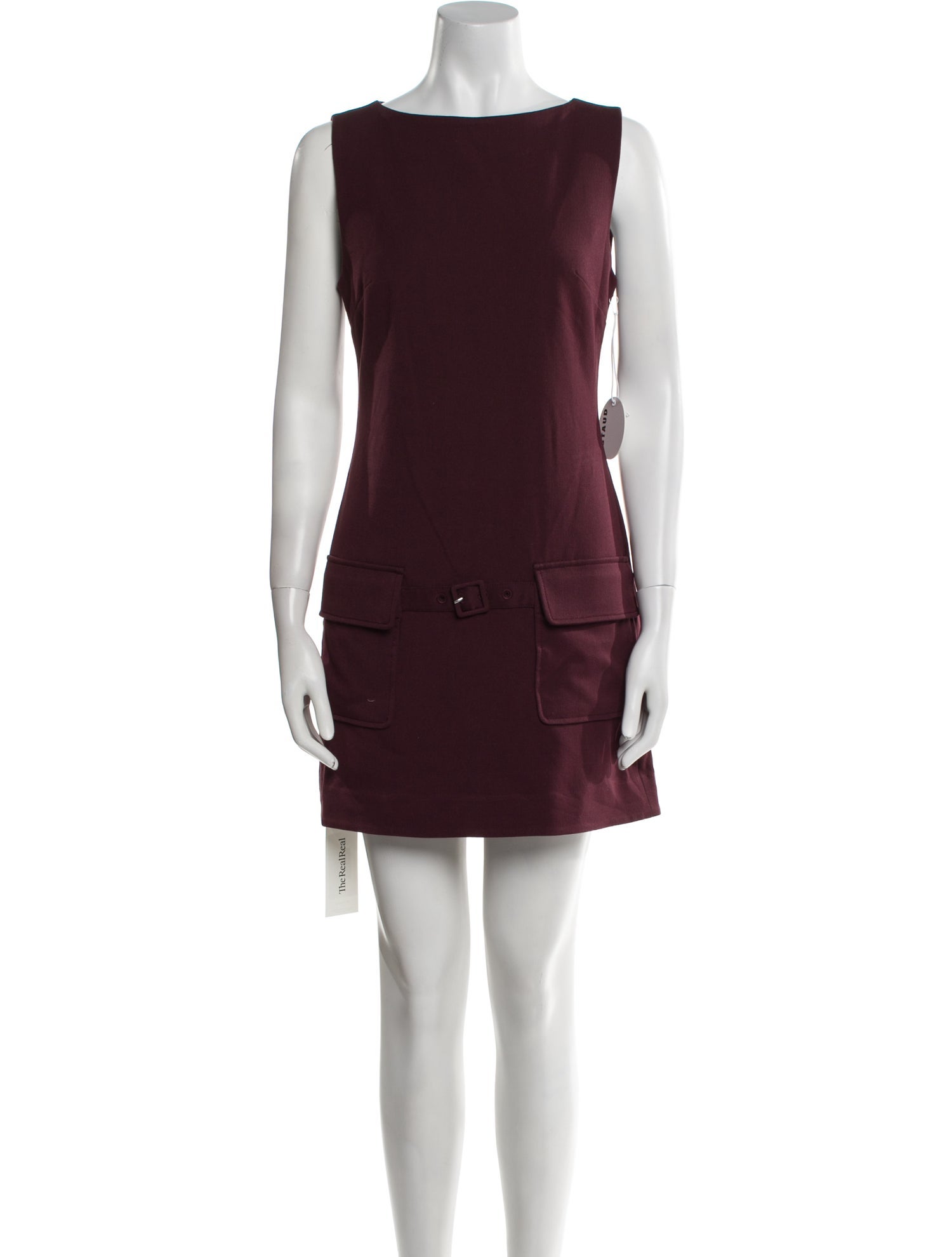 Staud Bateau Neckline Mini Dress