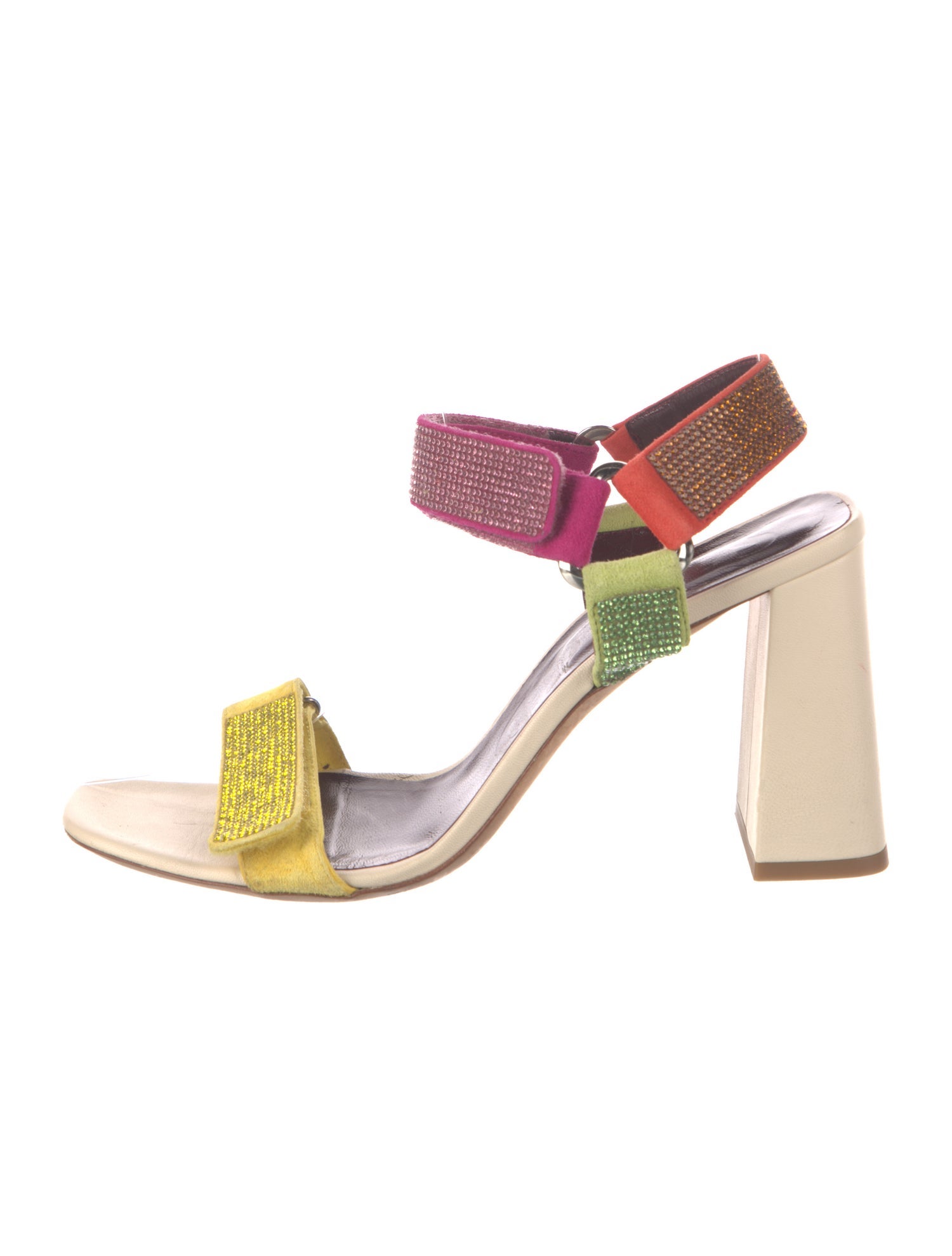 Staud Leather Printed Sandals