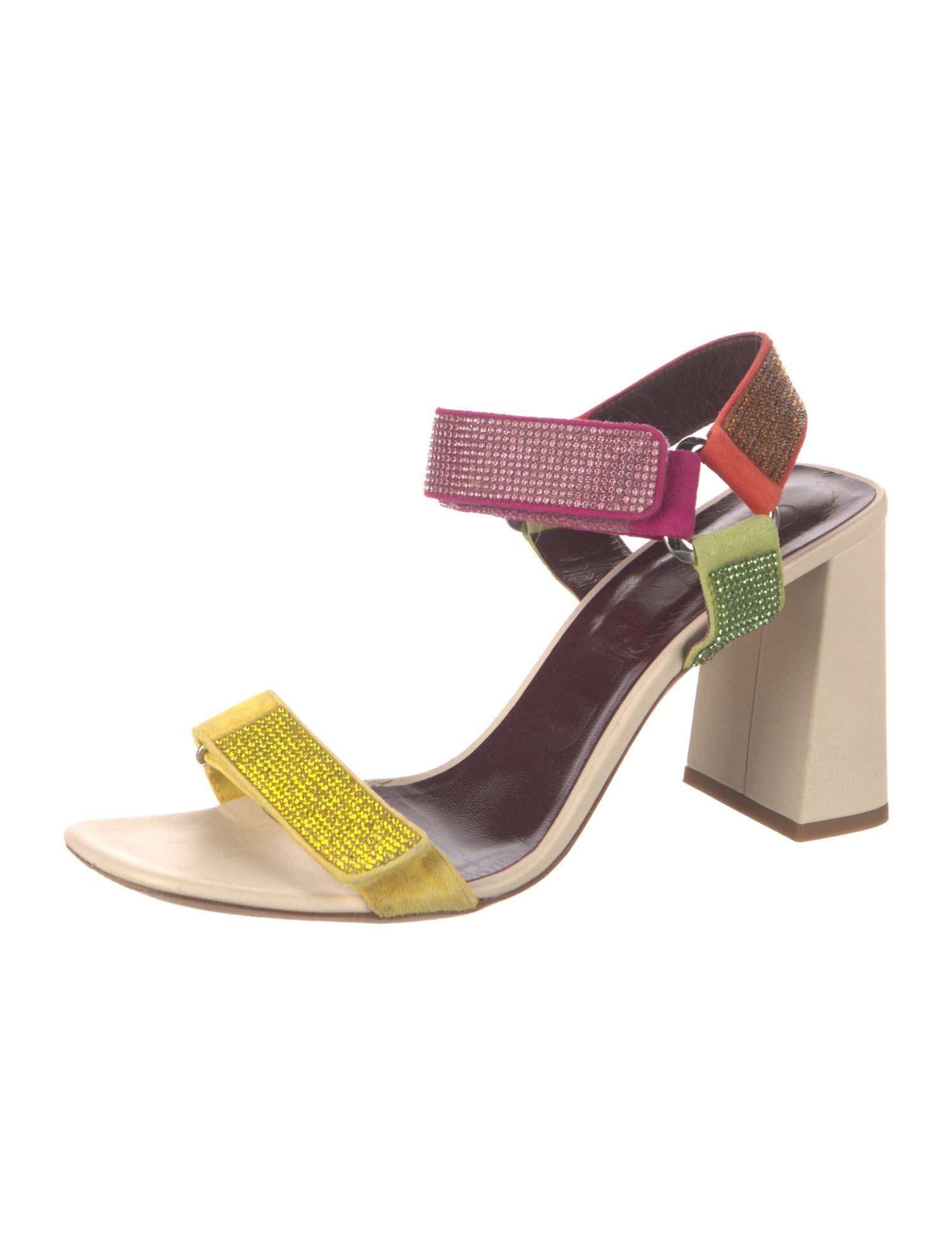 Staud Leather Printed Sandals