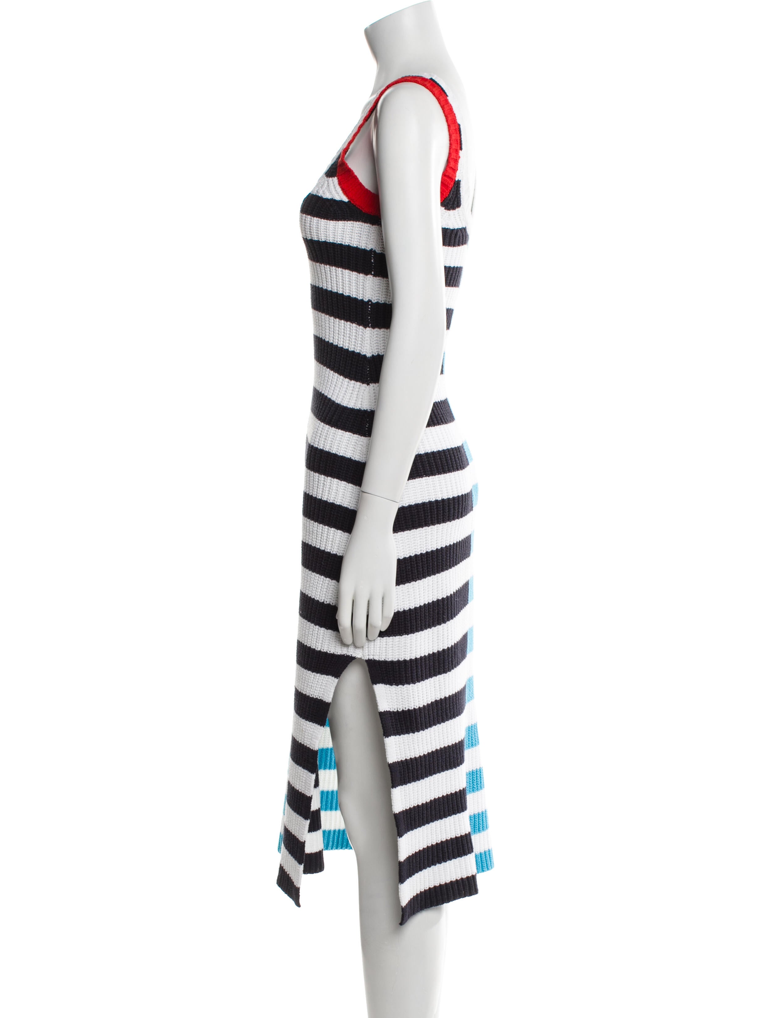 Staud Striped Midi Length Dress